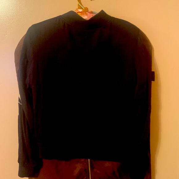 Black embroidered bomber jacket - Picture 2 of 4